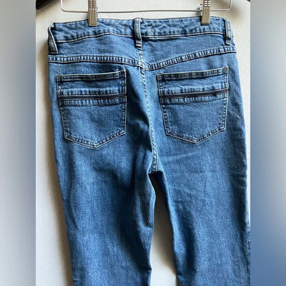 Free People mid rise cropped straight leg flare jeans Sz 30 - Picture 3 of 9